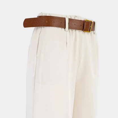 Дамски широк панталон с колан | 6Sense - под ъгъл от близо