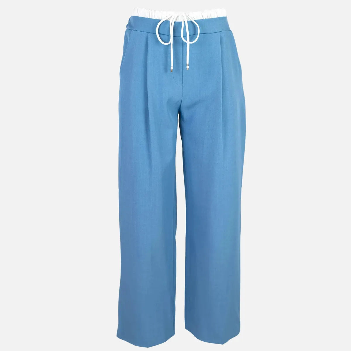 Дамски панталон в морско синьо с връзки | колекция есен-зима 6Sense