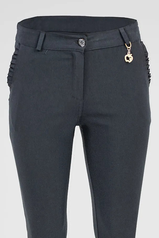 Дамски спортно-елегантни панталони в черно - Sabrina-панталони-6Sense