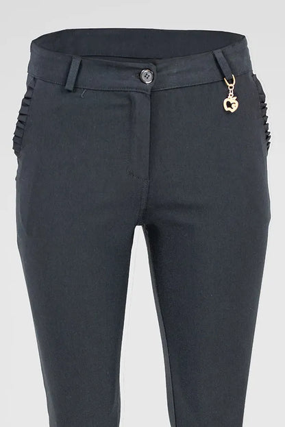 Дамски спортно-елегантни панталони в черно - Sabrina-панталони-6Sense