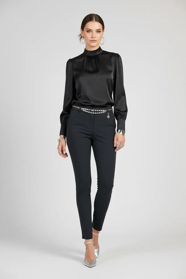 Дамски спортно-елегантни панталони в черно - Sabrina-панталони-6Sense