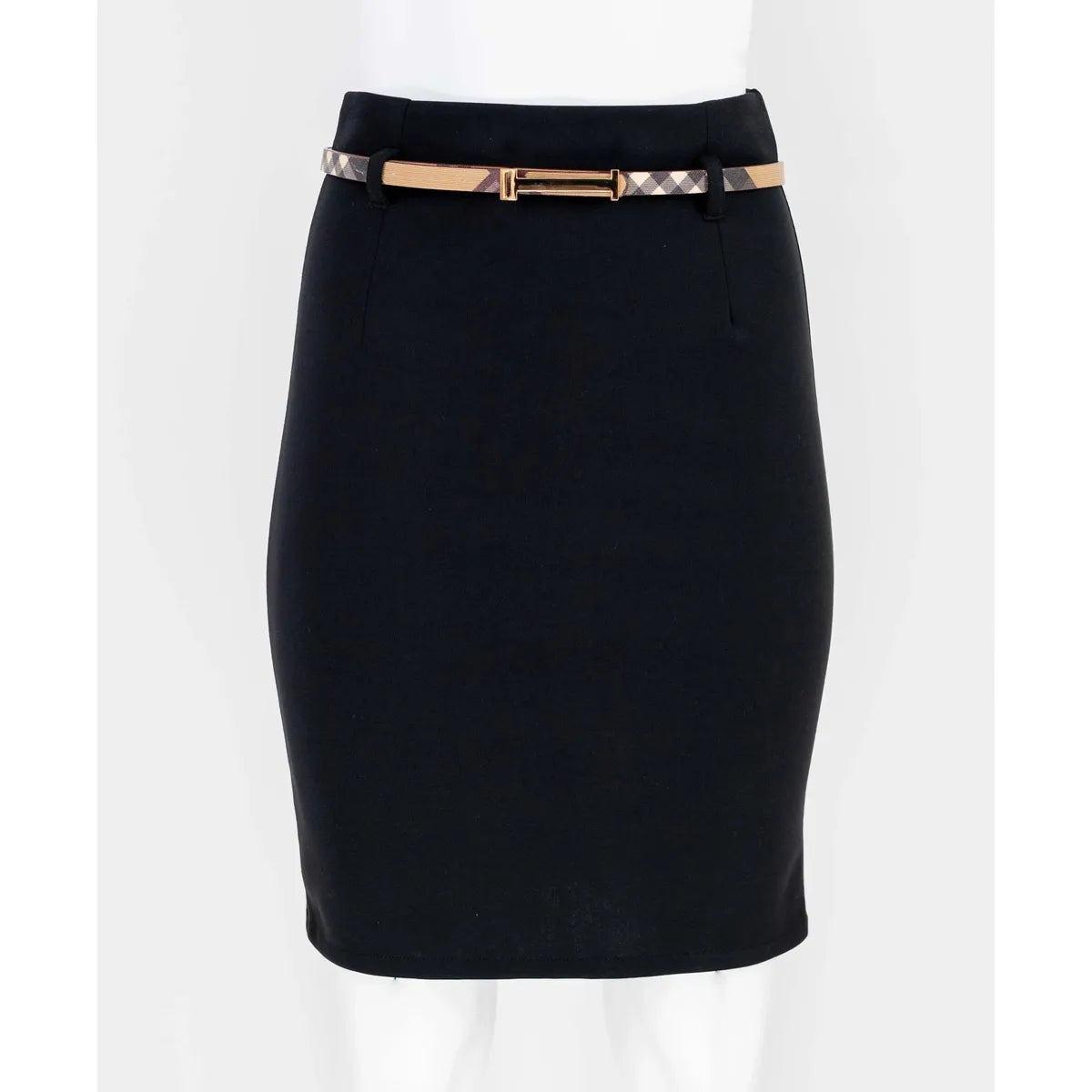 Елегантна дамска пола тип молив с колан | колекция - есен-зима 6Sense