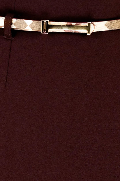 Елегантна пола тип молив Chic Cocoa с колан-Поли-6Sense