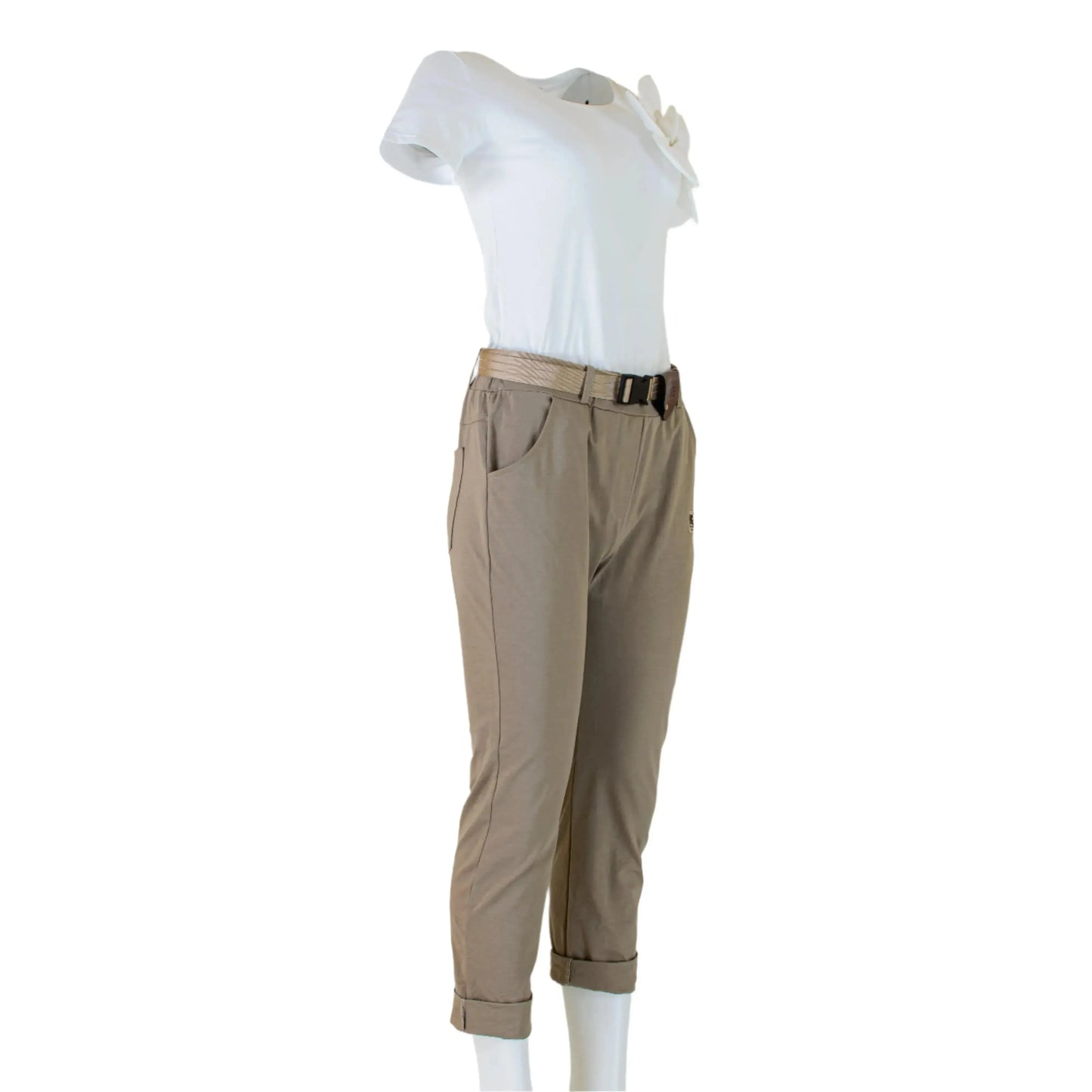 Кафяв дамски панталон с колан Made with Love – Стилна хармония и комфорт ☕✨