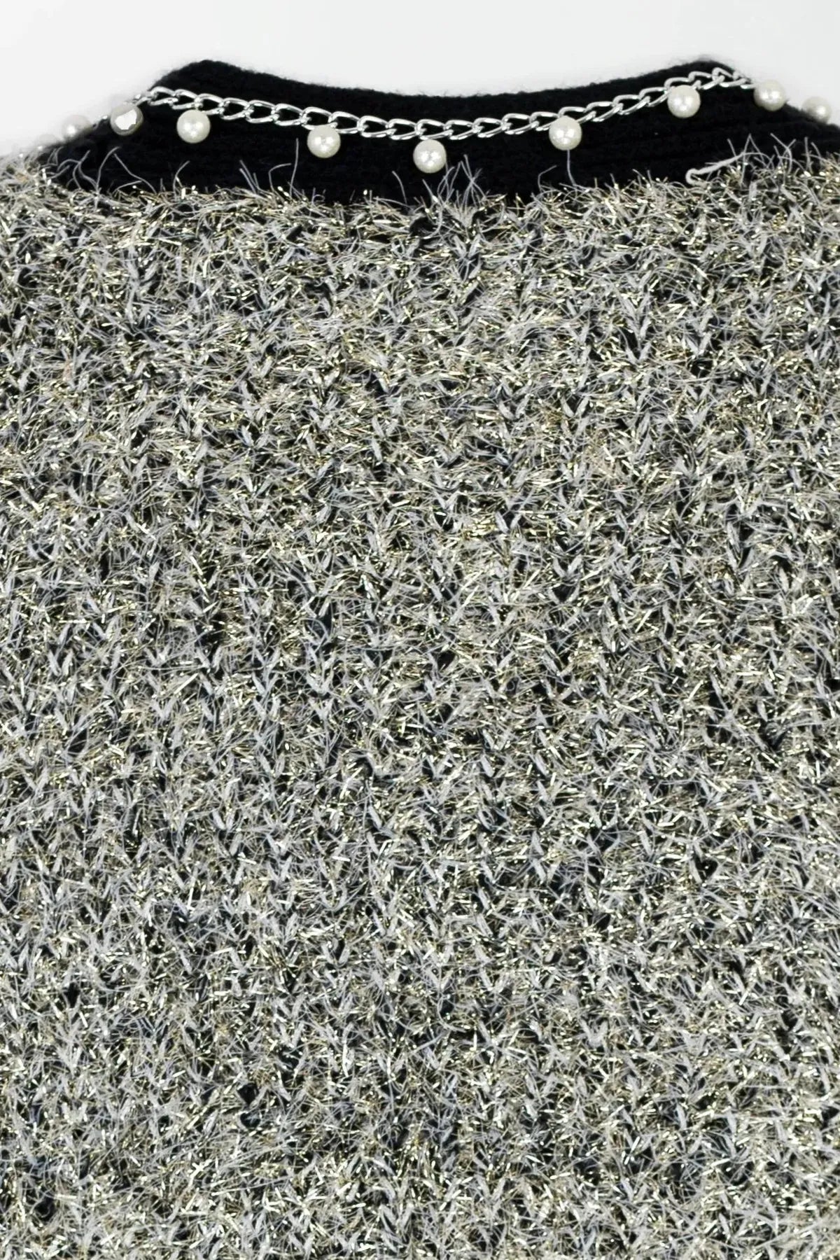 Кардиган Riviera Pearl – графитено-сив меланж с перлени детайли-жилетки-6Sense