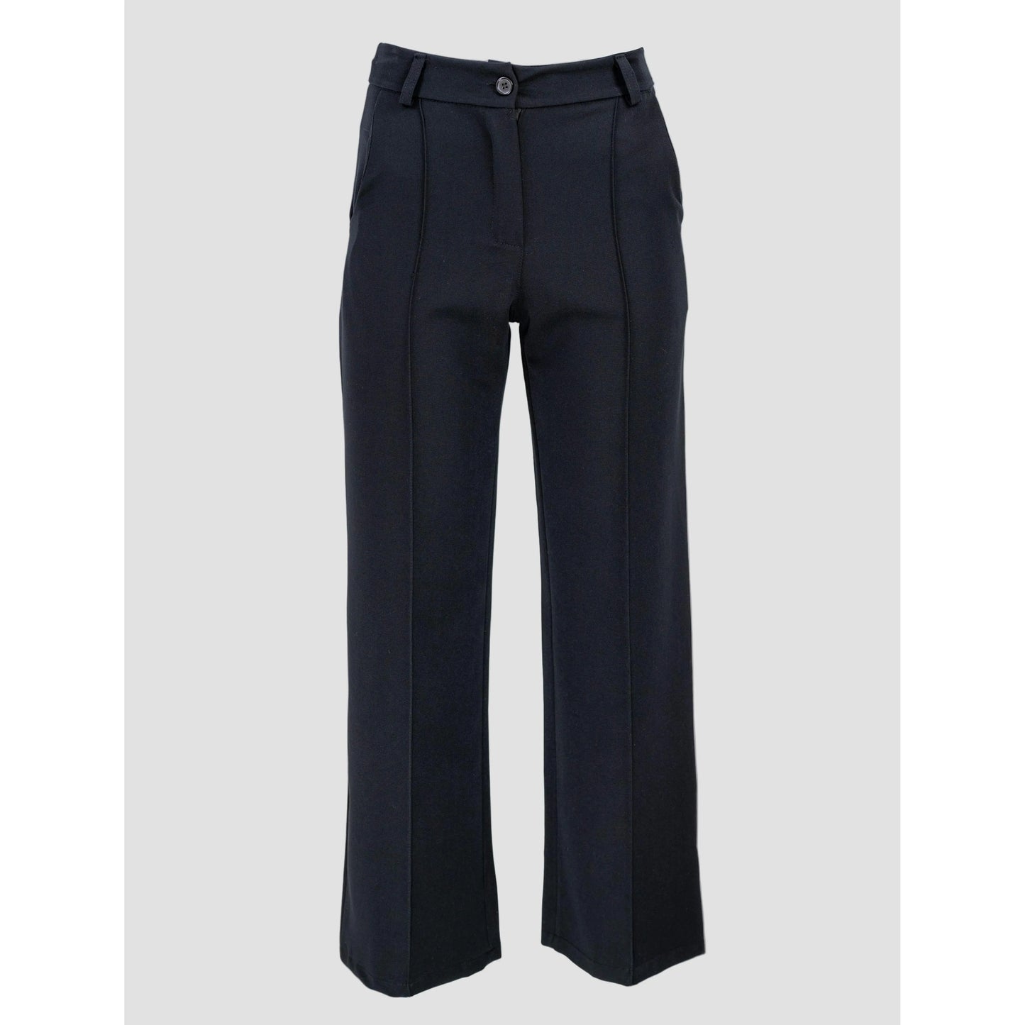 Класически дамски прав панталон с ръб | колекция есен–зима-панталони-6Sense