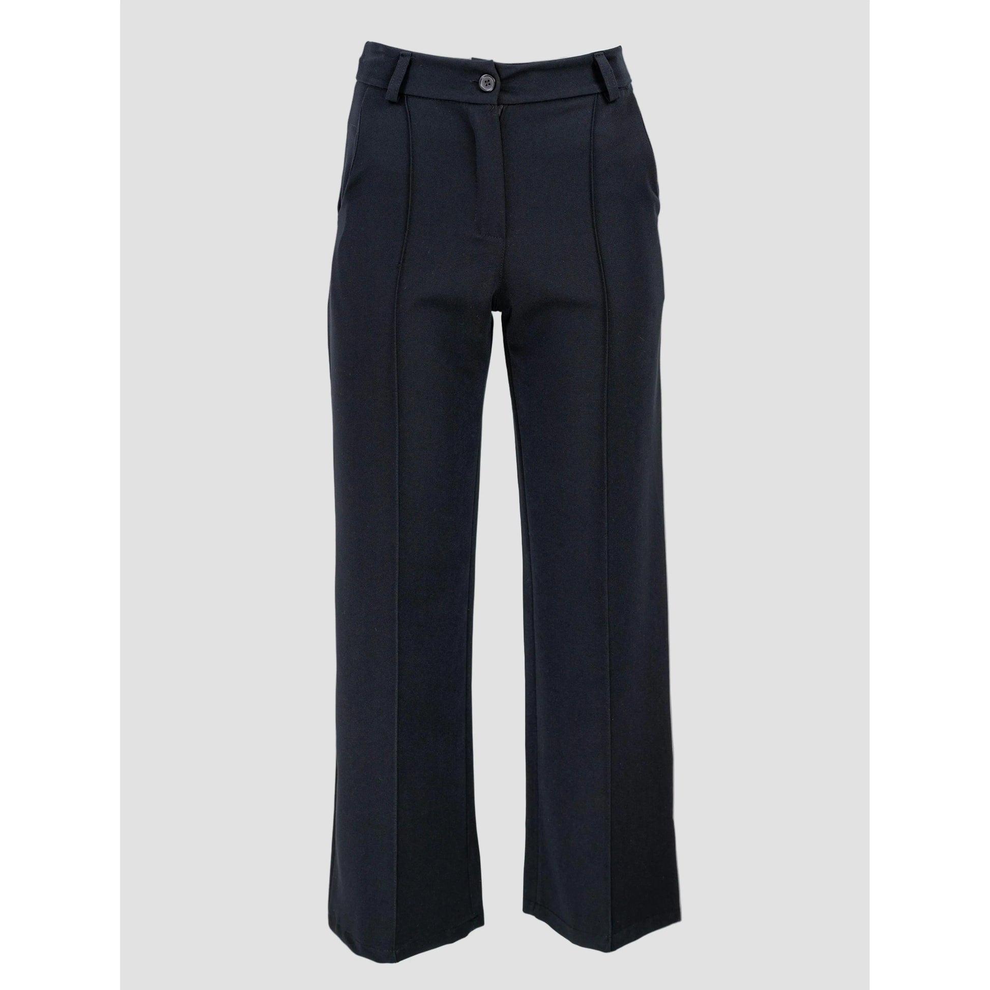 Класически дамски прав панталон с ръб | колекция есен–зима-панталони-6Sense