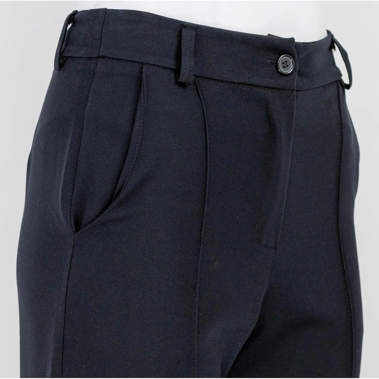 Класически дамски прав панталон с ръб | колекция есен–зима-панталони-6Sense