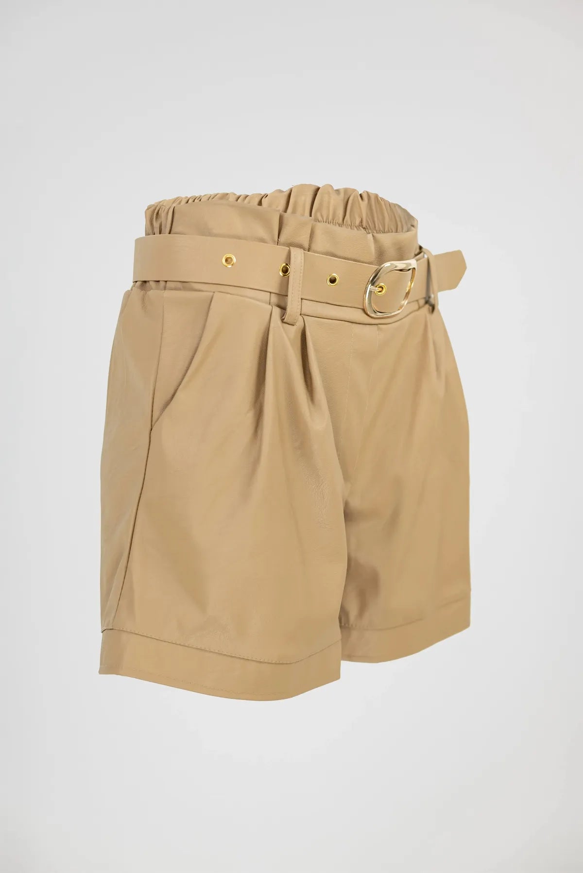 Кожени къси панталони с колан - Sahara Belt-къси панталони-6Sense