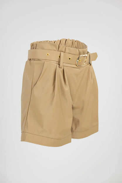 Кожени къси панталони с колан - Sahara Belt-къси панталони-6Sense