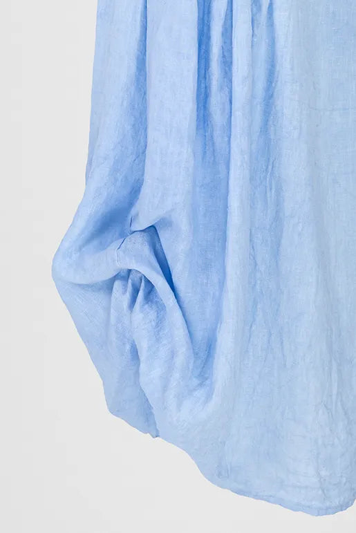 Ленена пола с регулируема форма в светлосиньо – Sky Linen Flow-Поли-6Sense