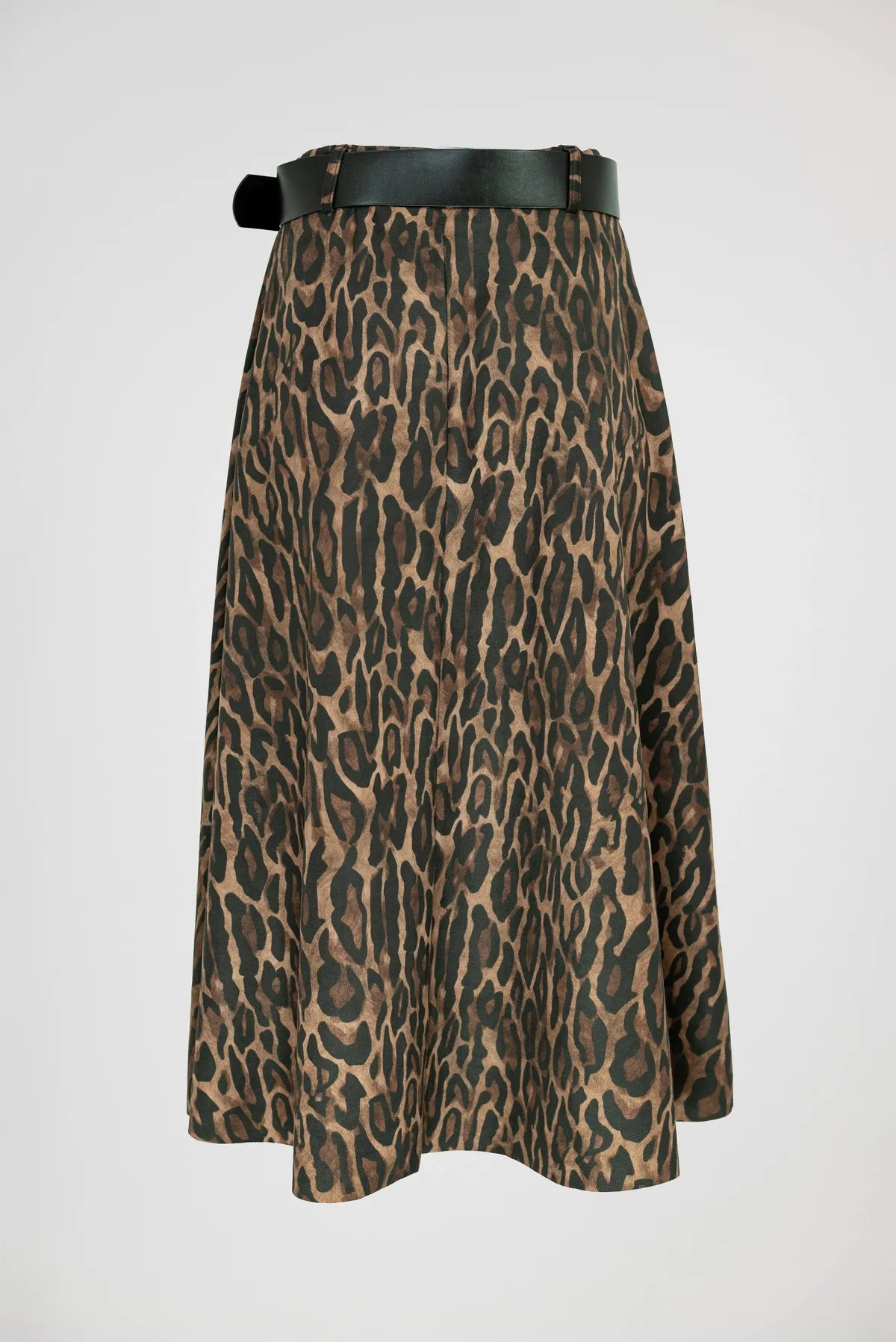Дамска леопардова пола с колан - Savanna Leopard-Поли-6Sense