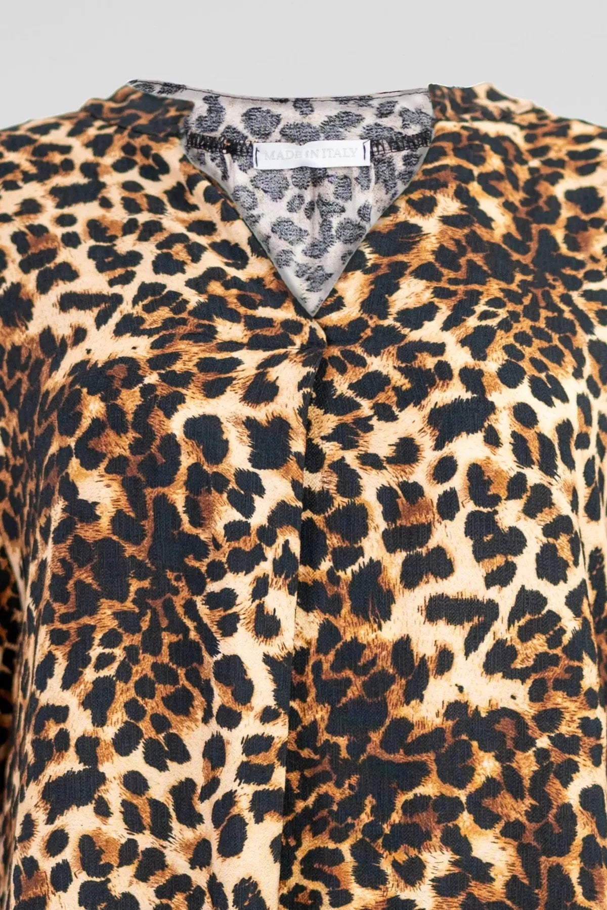 Леопардова рокля от вискоза с свободна кройка - Wild Amber-рокли-6Sense