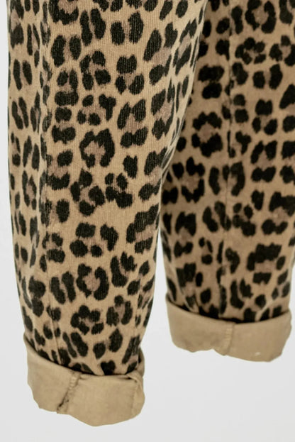 Леопардови дамски джинси с еластан – Leopard Street-панталони-6Sense