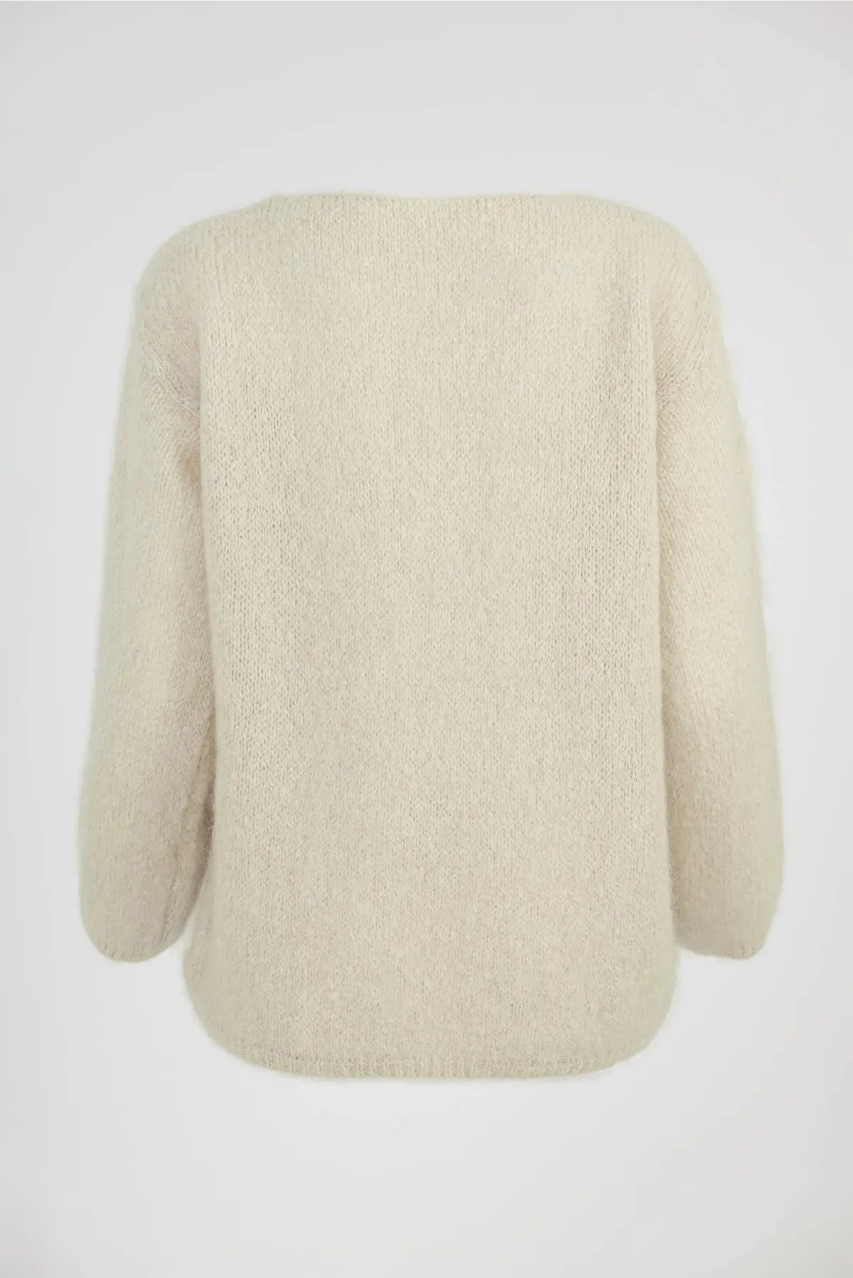 Мохер пуловер - екрю - Beige Mohair-6Sense