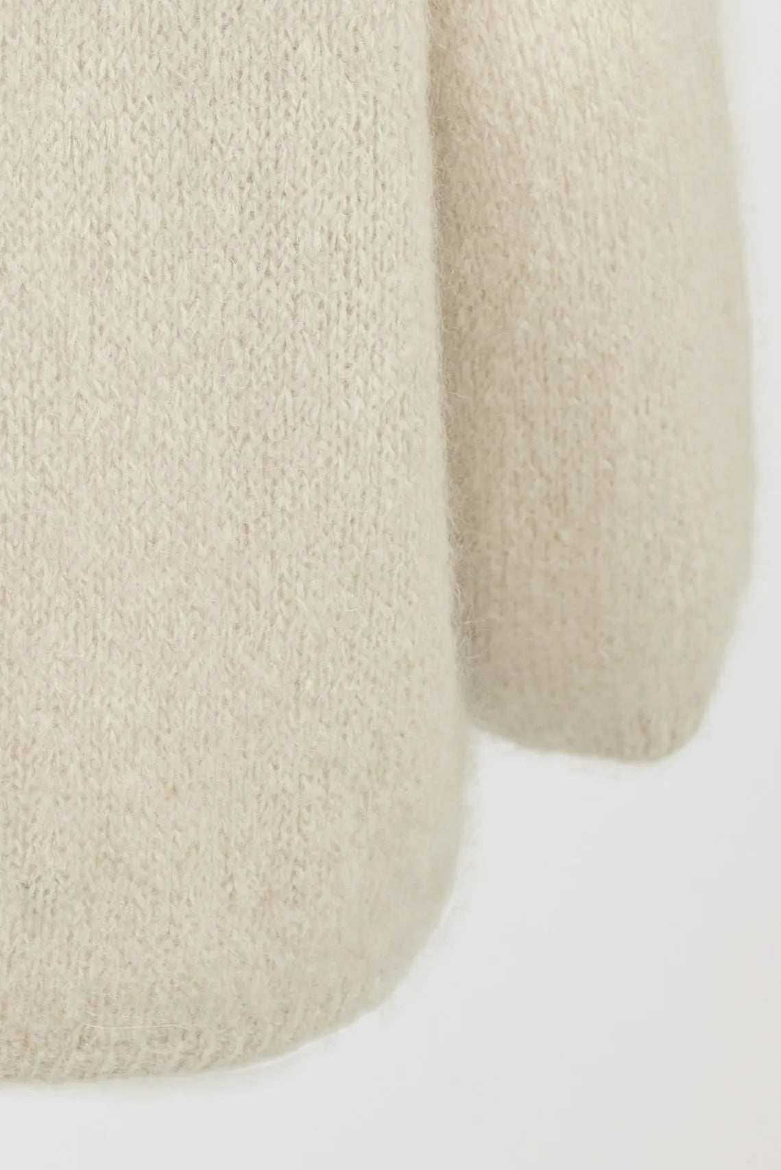 Мохер пуловер - екрю - Beige Mohair-6Sense