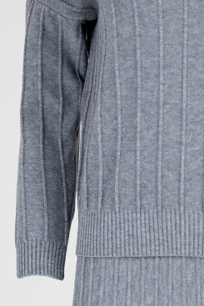 Плетен рипсен сет - пуловер с пола - Shady Rib-комплекти-6Sense