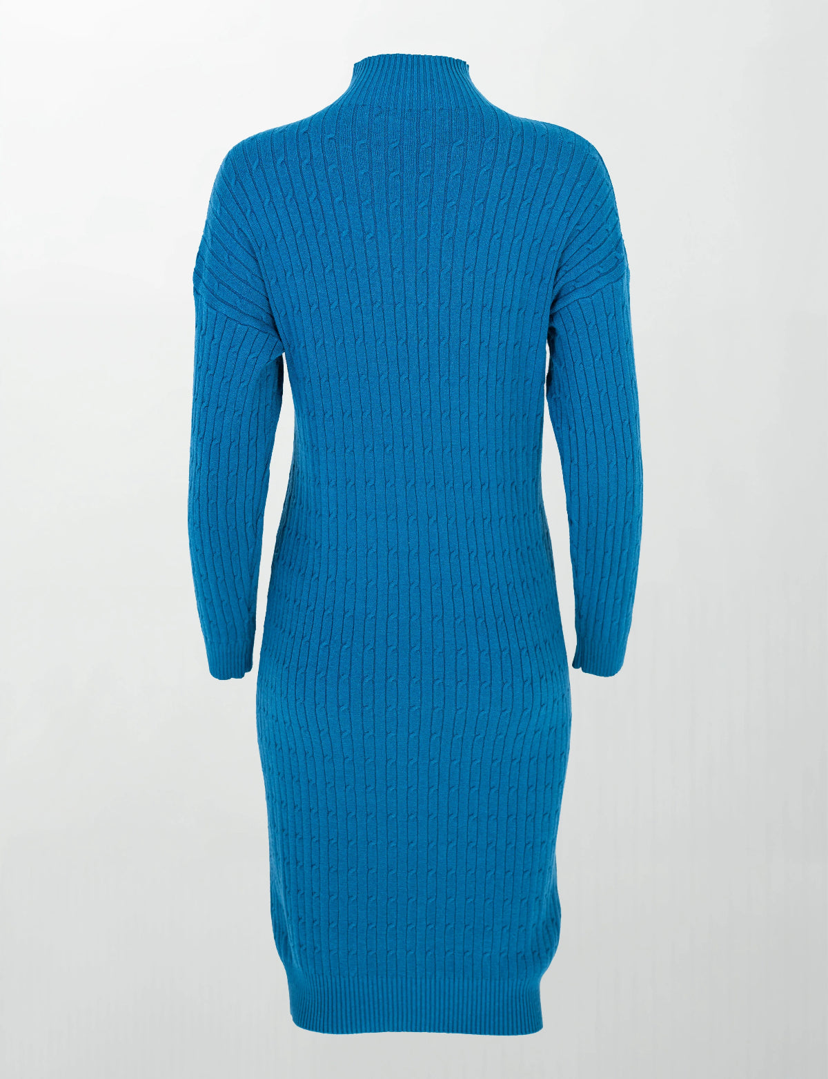 Плетена рокля с полу-поло яка - Serina-рокли-6Sense