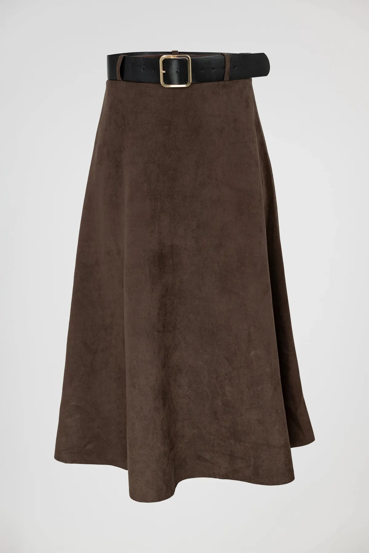 Пола с мек велурен ефект в цвят какао – Forest Moss-Поли-6Sense