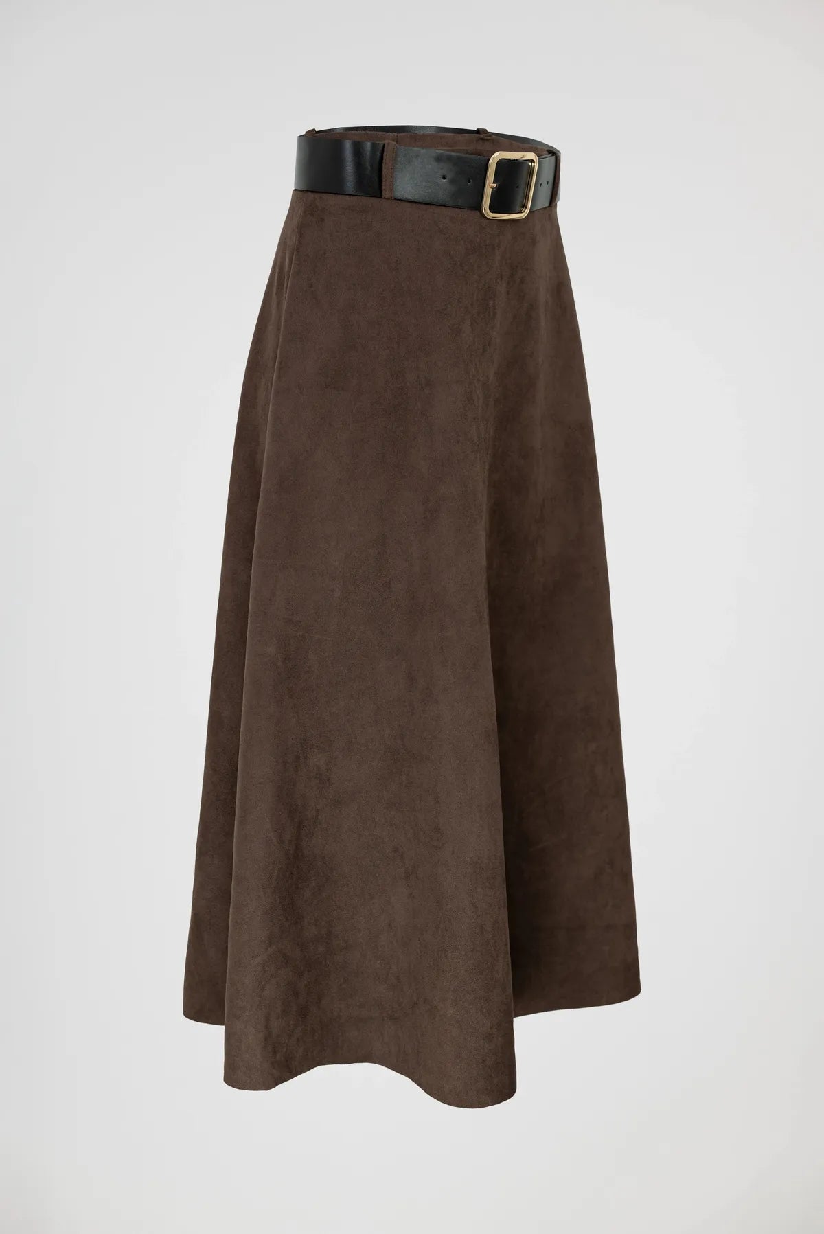 Пола с мек велурен ефект в цвят какао – Forest Moss-Поли-6Sense