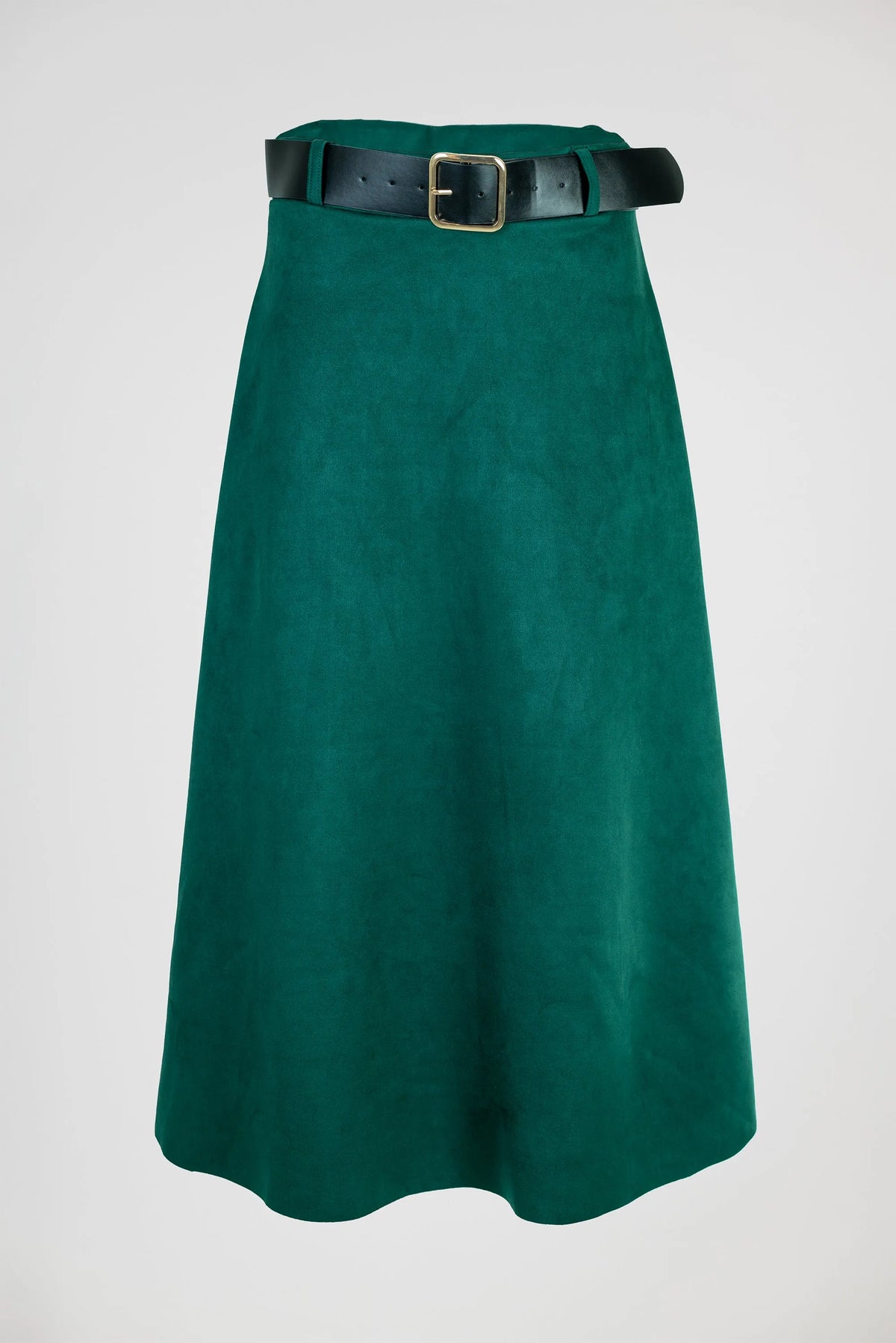 Пола с мек велурен ефект – Velvet Green-Поли-6Sense