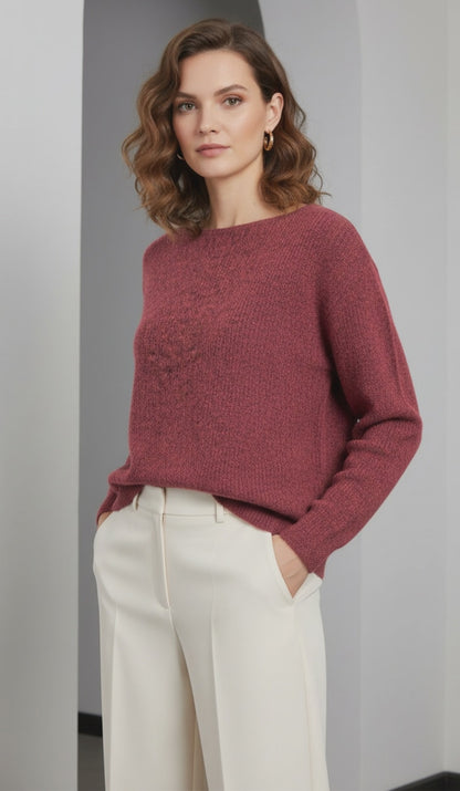 Дамски пуловер Soft Rib Classic - керемиден