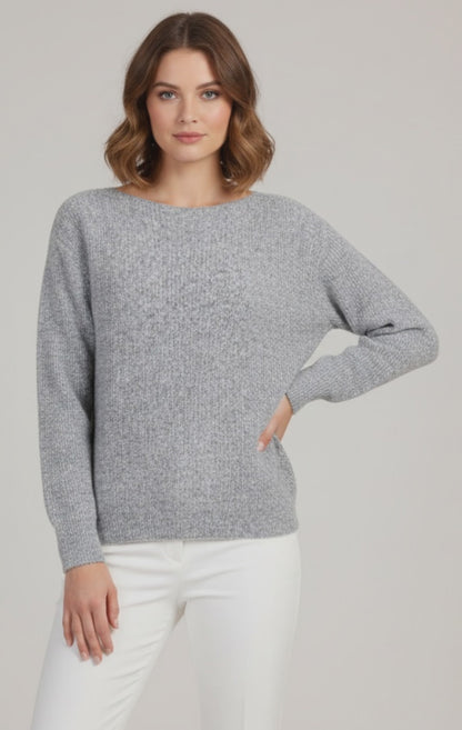 Дамски пуловер Soft Rib Classic – светлосив