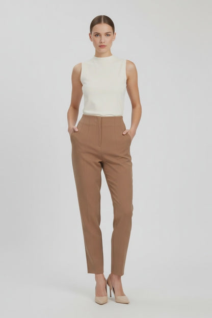 Дамски елегантен панталон с висока талия - Tailored Ease