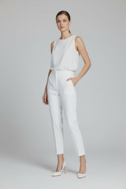 Дамски елегантен панталон с висока талия - Tailored Ease