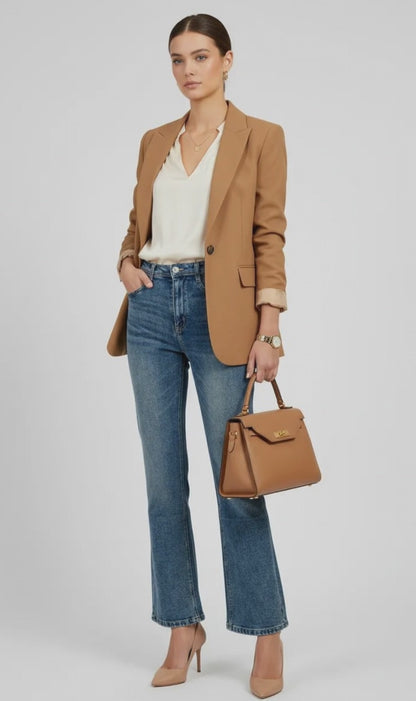 Дамски дънки с класическа форма - Ava