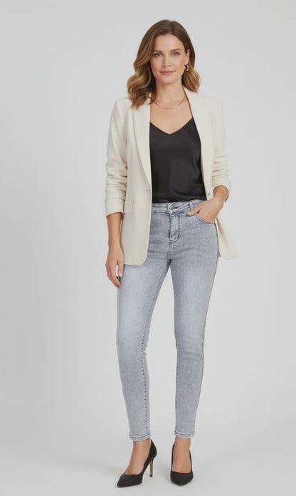 Дамски еластични дънки Plus Size - Silver Fit