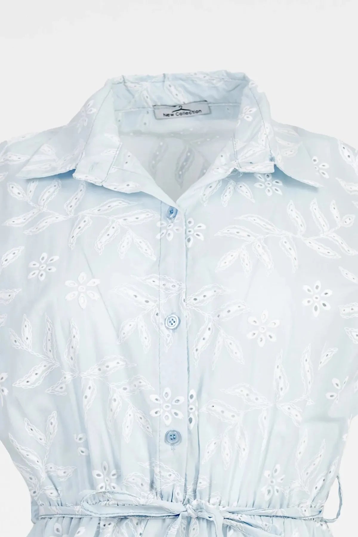 Рокля балон с рязана бродерия и колан – Sky Lace-рокли-6Sense
