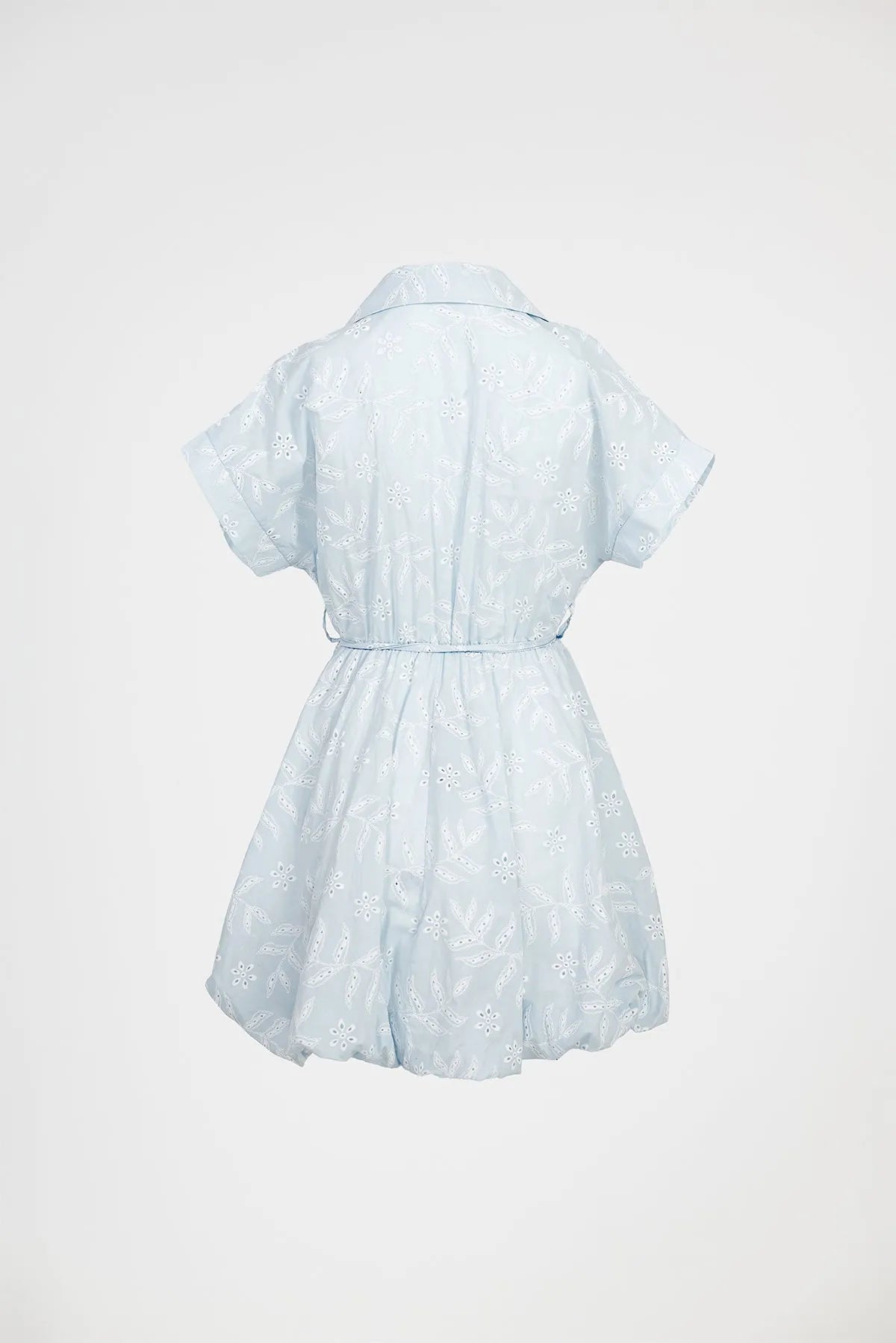 Рокля балон с рязана бродерия и колан – Sky Lace-рокли-6Sense