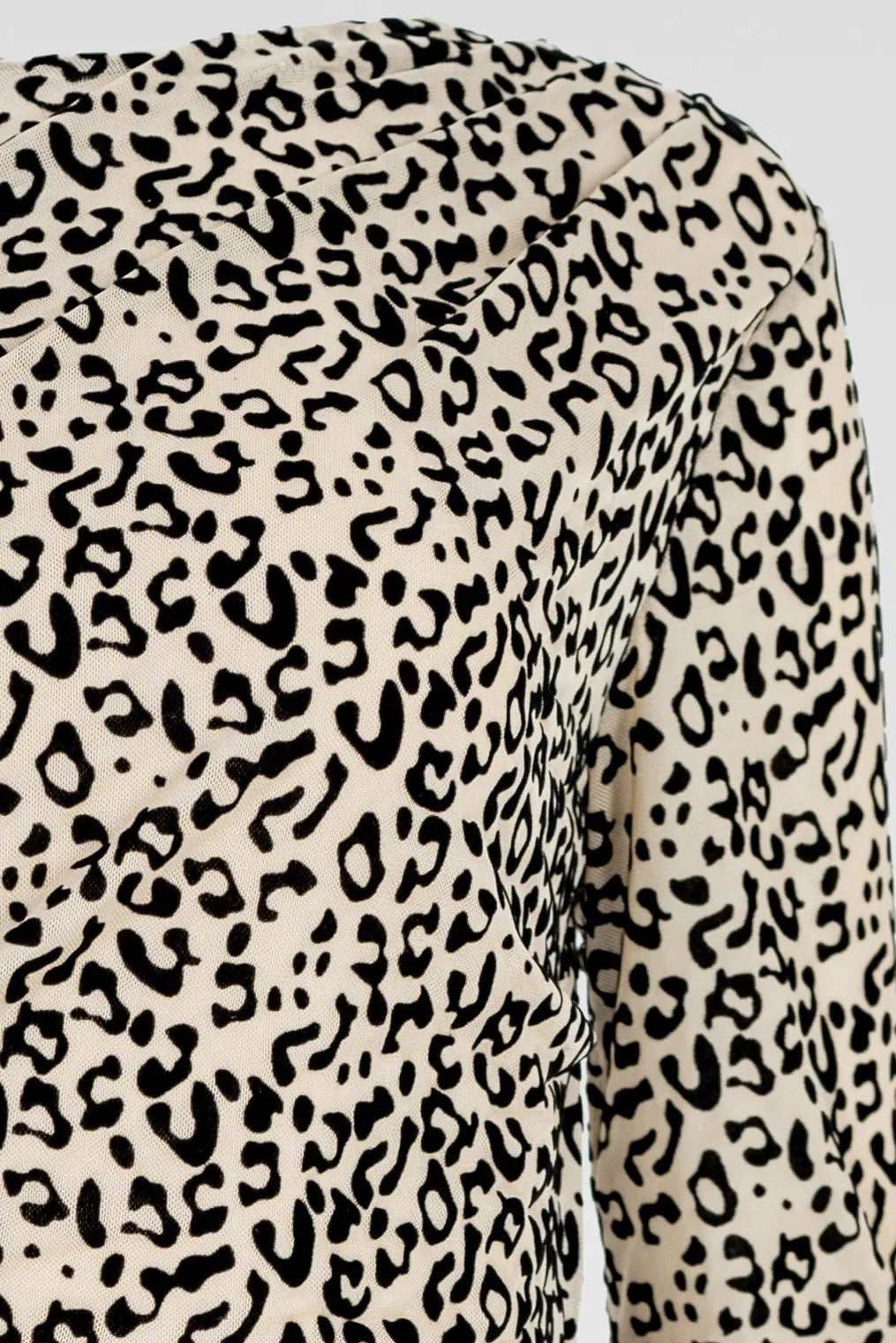 Рокля с леопардов принт и асиметричен дантелен подгъв - Leopard Noir