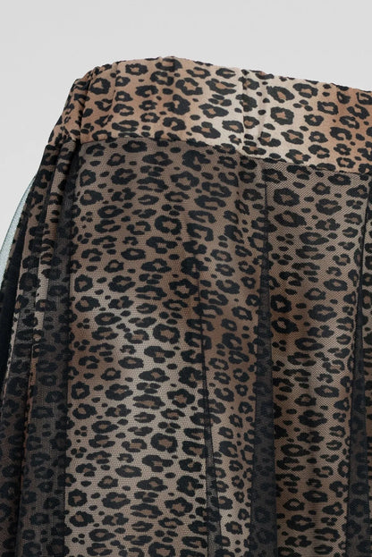 Дълга тюлена пола с леопардов принт - Wild Leopard Tulle-Поли-6Sense