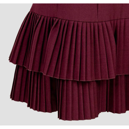 Винена къса рокля с презрамки | колекция есен-зима 6Sense